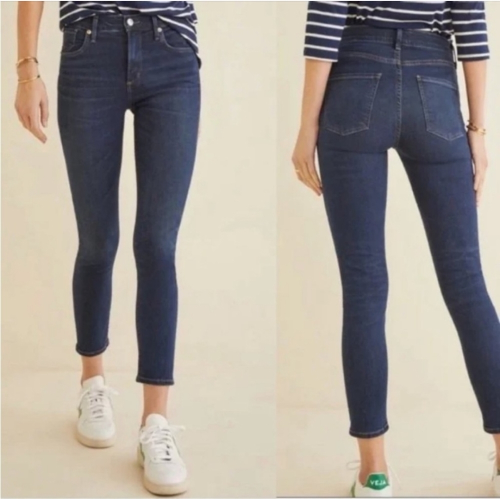 Agolde Dark Wash Skinny Jeans Women’s Size 24 Mid Rise Stretch Denim Ankle Fit